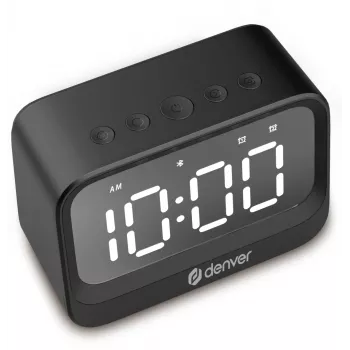 Skaitmeninis žadintuvas Denver EC-53B juodas LCD Bluetooth baterija