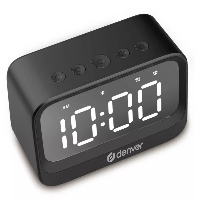 Skaitmeninis žadintuvas Denver EC-53B juodas LCD Bluetooth baterija