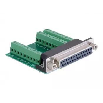 Adapteris DeLOCK 65317 25p Sub-D (moteriškas) į 27p gnybtų bloką, juoda/žalia/sidabrinė