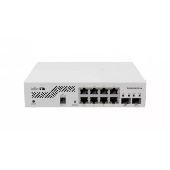 MikroTik CSS610-8G-2S+IN tinklo jungiklis – 8x Gigabit RJ-45, 2x SFP+ 10G, PoE, 12–57V