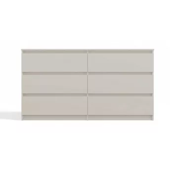 Komoda MALWA M6/140 6 stalčių, 1380×400×750 mm, kashmyro laminatas
