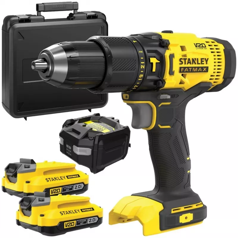 Belaidis gręžtuvas STANLEY SFMCD711D2K 18V Li-Ion 2x2Ah, 2 greičiai, 80 Nm, LED, dėklas