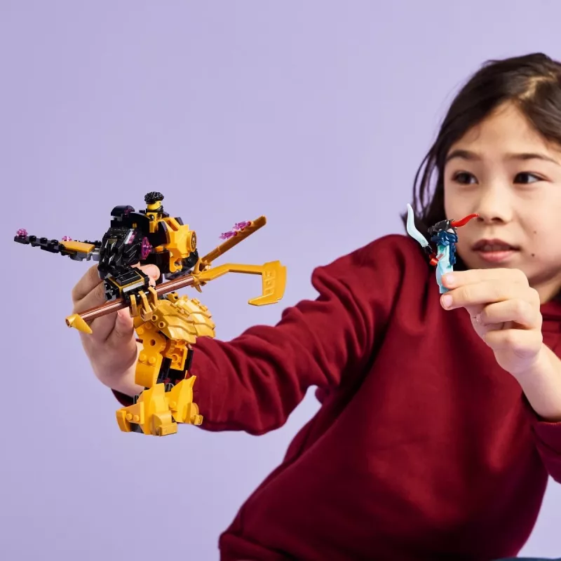 LEGO konstruktorius NINJAGO 71839 Arino Spinjitzu kovos mechanas, 213 dalių, 2 minifigūrėlės, aukštis 160 mm