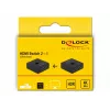 DeLock HDMI 2 į 1 dvipusis 4K 60 Hz kompaktiškas vaizdo/garso jungiklis - Mažmeninė dėžutė - 2 x HDMI - stalinis (64072)