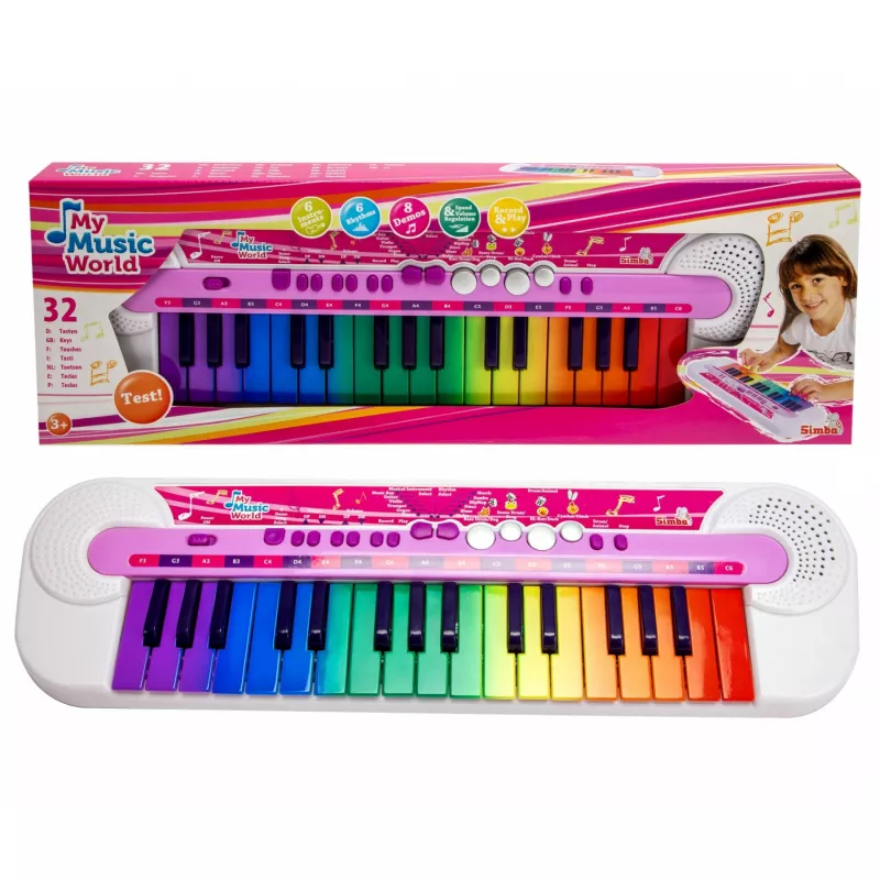 Klaviatūra Simba Toys Benelux My Music World 106834638 su lietimui jautriais klavišais