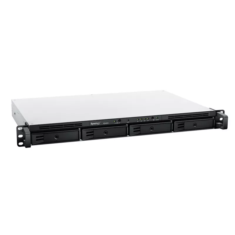 Synology RackStation RS422+ NAS / saugojimo serveris 1U stelažui Ryzen Embedded R1600 2 GB DDR4 DSM juodas