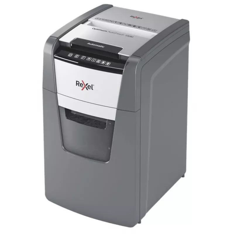 Rexel AutoFeed+ 130M popieriaus smulkintuvas Mikro pjūvis 55 dB Juoda, Pilka
