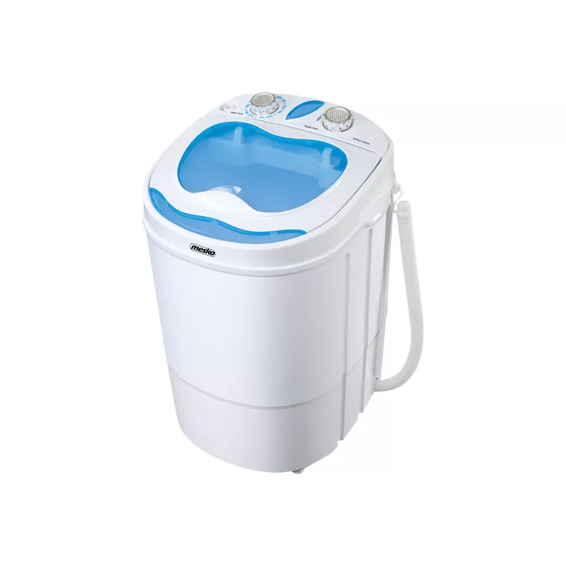 Skalbimo mašina su viršutiniu pakrovimu Mesko MS 8053 – 3 kg talpa, 360×370×530 mm, mėlyna/balta