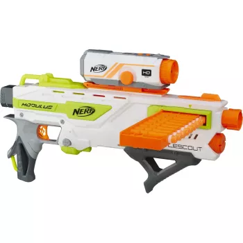 Pistoletas su putplasčio strėlėmis HASBRO Nerf BattleScout ICS-10 FFP B1756F030 – vieno šūvio, taktinis bėgelis