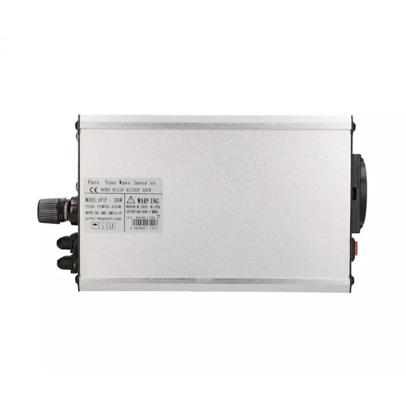 Įtampos keitiklis Extralink OPIP-300W 12V 300W gryno sinuso, aliuminio korpusas, aktyvus aušinimas