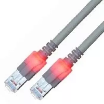 EasyLan saCon DualBoot LED-Patch laidas S/FTP Cat.6 5m Pilkas