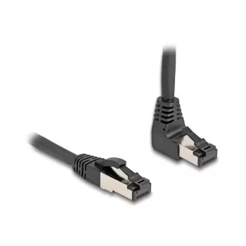 Tinklo kabelis DeLOCK RJ45 Cat.8.1 90° į viršų / tiesus 1m juodas
