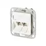 METZ CONNECT BTR C6A modulis 2 prievadai 180° UPk – įleidžiamas lizdas, RJ-45 x 2, gryna balta RAL 9010 (130B11D21102-E)