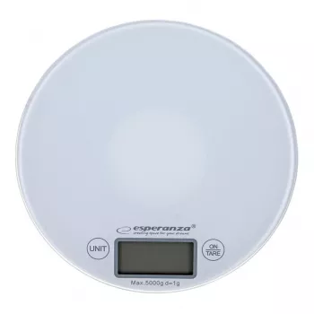 Virtuvinės svarstyklės ESPERANZA EKS003W, 5 kg, 1 g tikslumas, grūdintas stiklas, jutiklinis valdymas