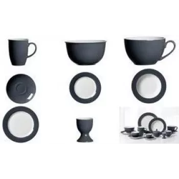 Porcelianinė lėkštutė Ritzenhoff & Breker DOPPIO ANTHRAZIT 160 mm – tinkama plauti indaplovėje