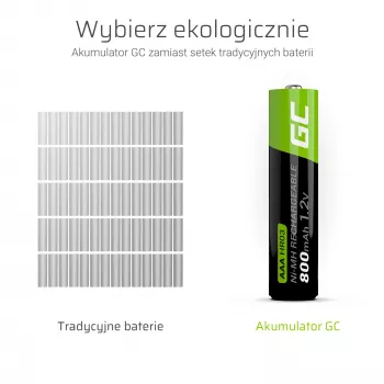 Įkraunama baterija Green Cell GR04 AAA NiMH 1,2 V 800 mAh 4 vnt.