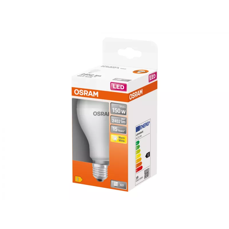 OSRAM Parathom Classic LED lemputė E27 19 W šilta balta