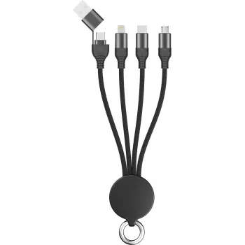 USB laidas 2GO 797363 USB A / USB C – USB C / micro-USB B / Lightning, juodas