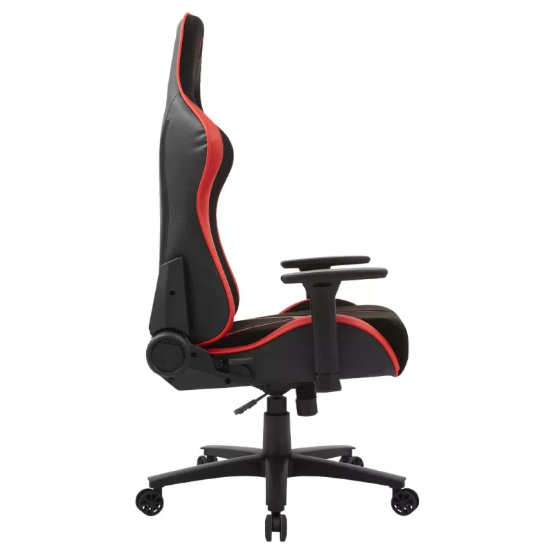 ONEX STC Alcantara L Series biuro/kompiuterinė kėdė su porankiais, AirSuede, juoda/raudona