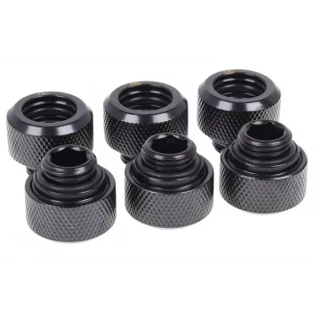 Alphacool 17377 montažinis rinkinys — žalvarinis, juodas, aukštis 16 mm, skersmuo 21 mm skysčio aušinimui