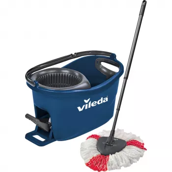 Grindų šluota VILEDA TurEasyWring & Clean Box 167756 su kibiru ir gręžtuvu