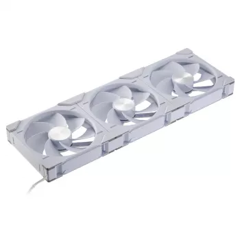 Phanteks D30-140 140 mm baltas PWM korpuso ventiliatorius 3 vnt. komplektas — 140×30 mm, 250–1800 RPM, FDB