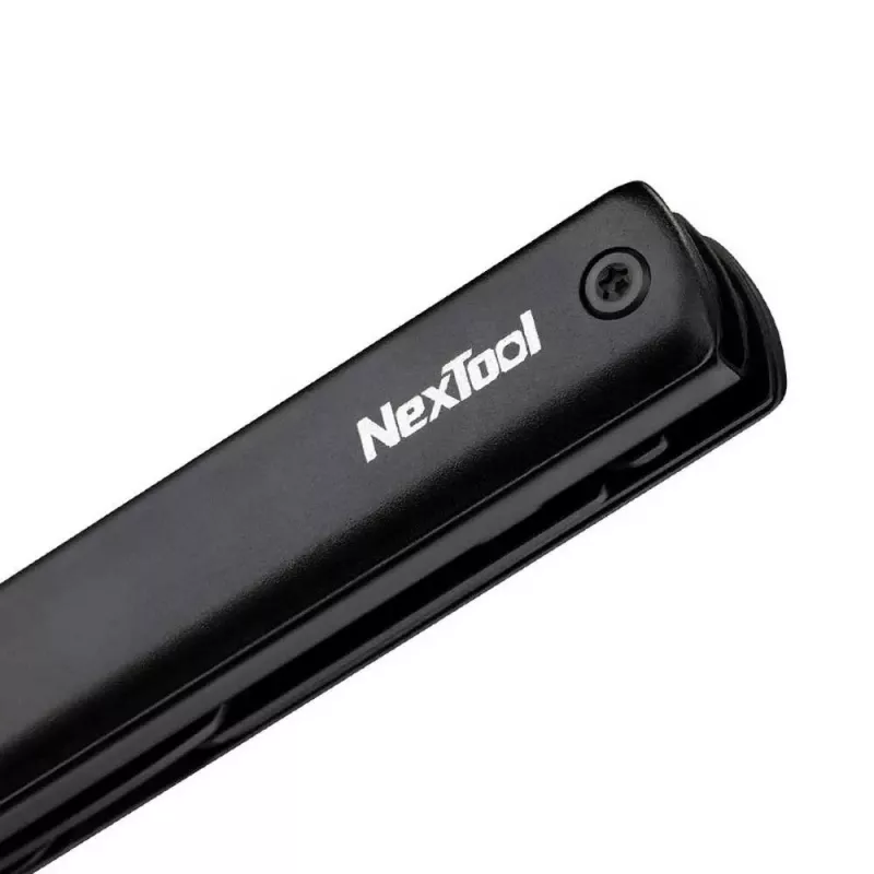 Daugiafunkcis rašiklis-žibintuvėlis Nextool NE20026 — LED 50 lm, 90 min veikimo, nerūdijančio plieno peiliukas, žirklės, USB-C, aliuminis, 125×15 mm, 38 g