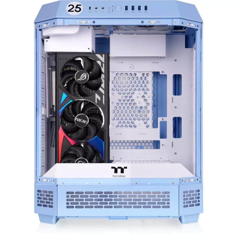 Termaltake The Tower 600 TG - Hidrangiškai mėlyna