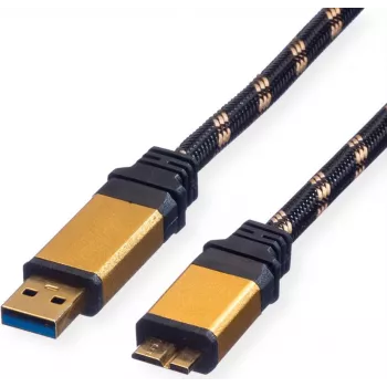 ROLINE Gold USB 3.0 laidas, USB A - Micro B ST/ST 0,8 m (11.02.8878)