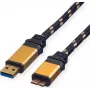 ROLINE Gold USB 3.0 laidas, USB A - Micro B ST/ST 0,8 m (11.02.8878)