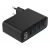 Gembird TA-UC-PDQC100LCD-01-BK greitasis 100 W USB įkroviklis nešiojamam kompiuteriui ir telefonui, juodas