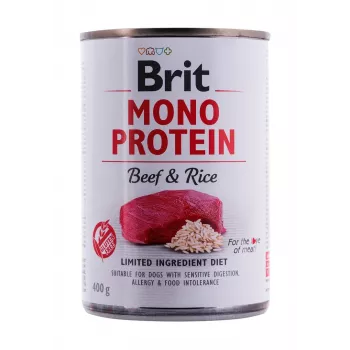 BRIT Mono Protein Beef & Rice - šlapias šunų maistas - 400 g