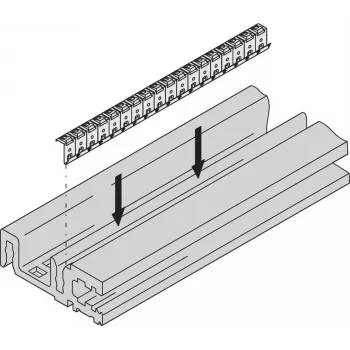 SCHROFF HORIZ.RAIL H VT 84HP EMC – horizontalus bėgelis stovui, 84HP, EMC