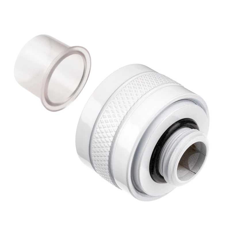Alphacool 17484 jungtis, žalvarinė, balta, 23 mm aukščio, 26 mm skersmens, 6 vienetų pakuotė
