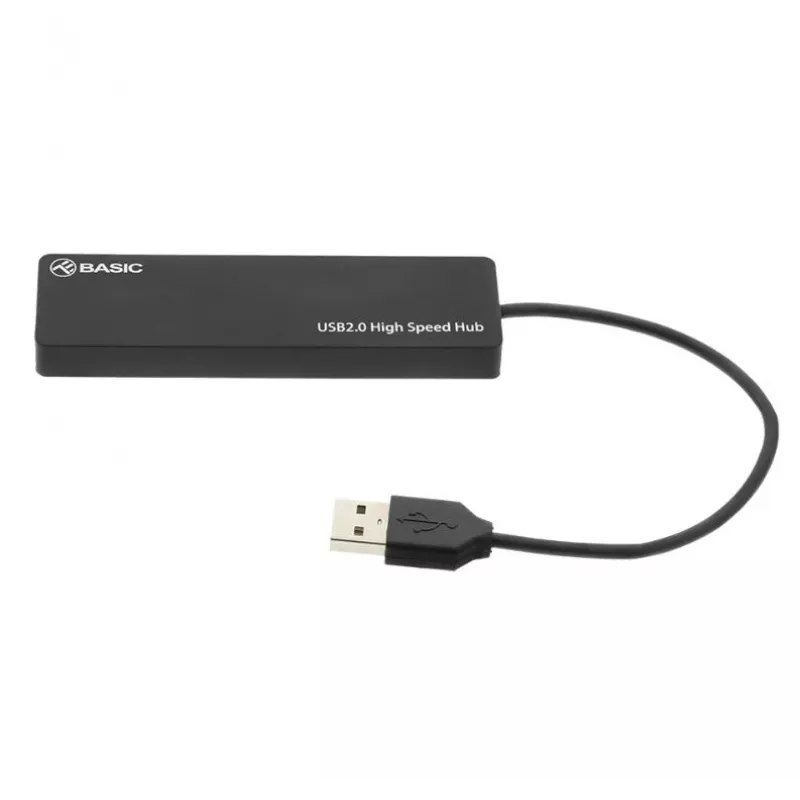 USB šakotuvas Tellur Basic 4 prievadų USB 2.0 – juodas, 4× USB-A