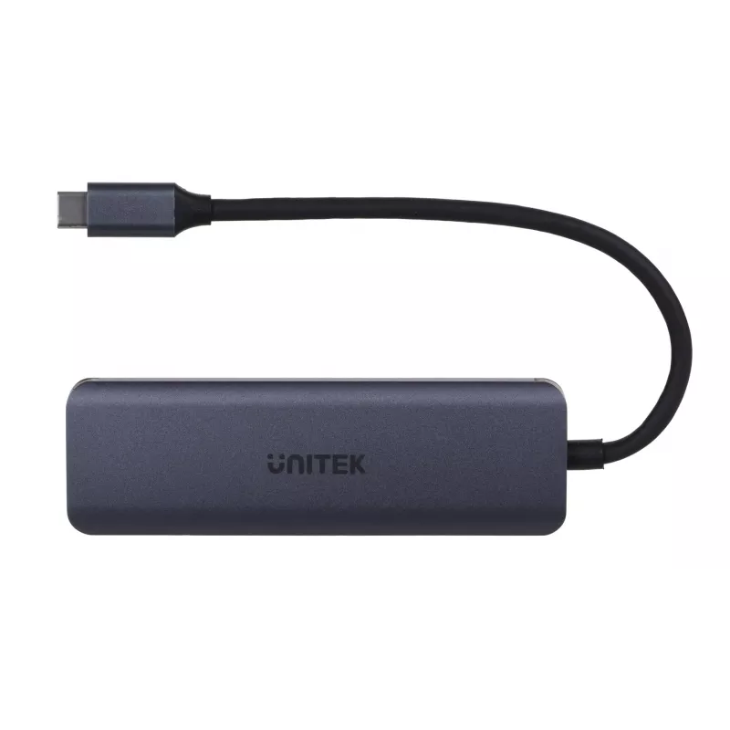 UNITEK uHUB Q4 USB-C 4 prievadų USB 3.2 Gen 1 5000 Mbit/s pilkas