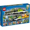 LEGO City 60337 Express keleivinis traukinys su nuotolinio valdymo pultu, žaislas vaikams, berniukams ir mergaitėms, su veikiančiais priekiniais žibintais, 2 vagonais ir 24 bėgių dalimis