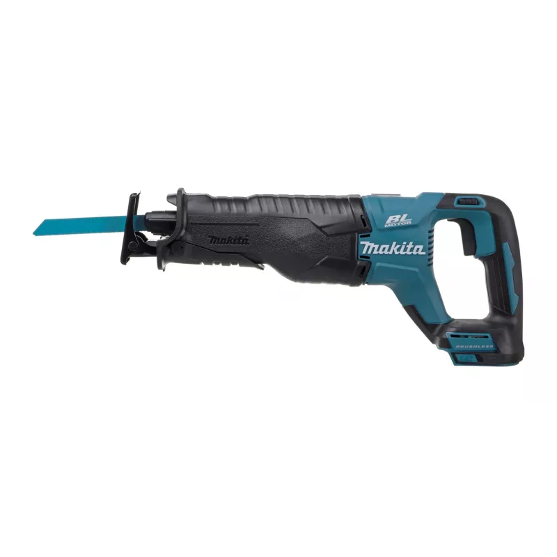 Pjūklas stūmoklinis Makita DJR187Z, 18V Li-Ion, eiga 32 mm, smūgių dažnis 2300–3000 s/min, pjovimo gylis mediena 255 mm, metalas 130 mm