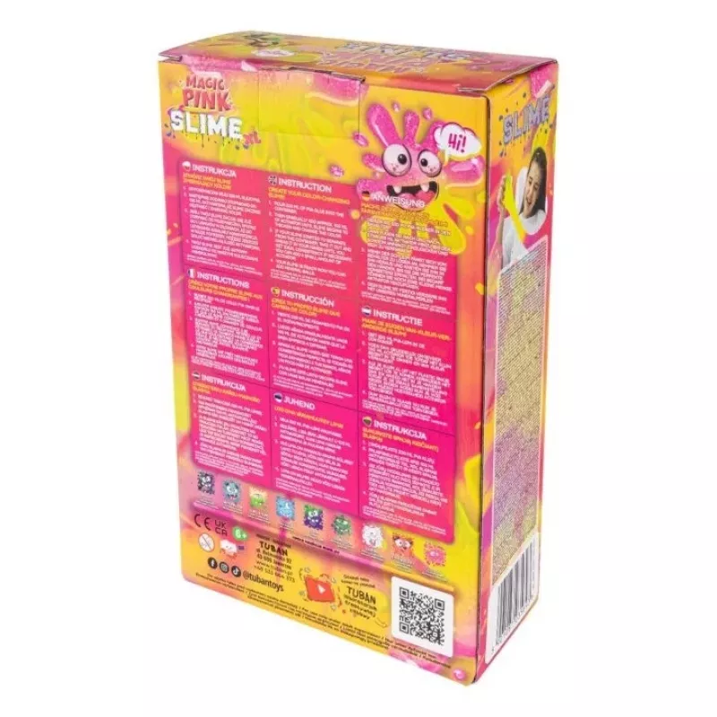 Slime rinkinys „Pasidaryk pats“ TUBAN TU3569 – Magic Pink XL, netoksiškas, saugus vaikams