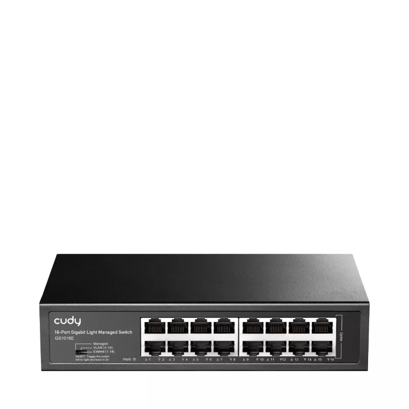Valdiklis Cudy GS1016E 16 prievadų Gigabit Ethernet tvarkomas jungiklis, 16× 10/100/1000 Mbps