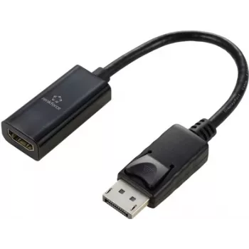 Renkforce RF-5596324 DisplayPort keitiklis [1x DisplayPort Kištukas - 1x HDMI Lizdas] Juodas DisplayPort 1.2 23 cm (RF-5596324)