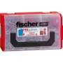 Fischer FIXtainer DUOPOWER trumpas / ilgas kaištis šviesiai pilka / raudona 210 vnt.