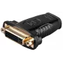 Wentronic Goobay HDMI / DVI-I adapteris, HDMI lizdas (A tipas), juodas - 19 kontaktų HDMI lizdas > DVI (24+5) lizdas (68690)