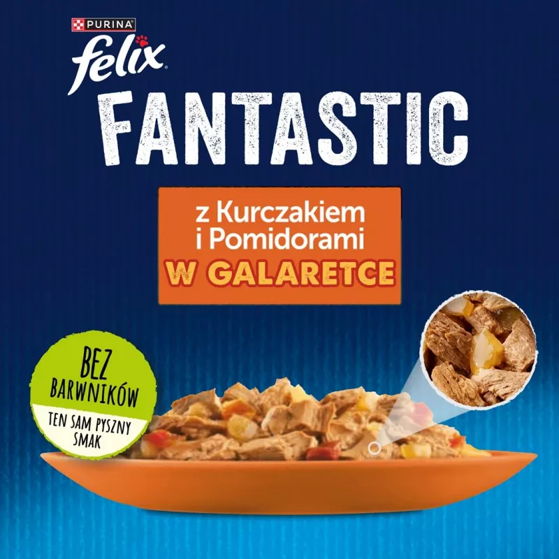 Felix Fanstastic vištiena su pomidoru – šlapias ėdalas katėms – 85 g