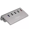 DeLOCK USB 3.2 Gen 2 šakotuvas, 4× USB-A duomenų prievadai + 1 greito įkrovimo prievadas, 10 Gbps, metalinis korpusas