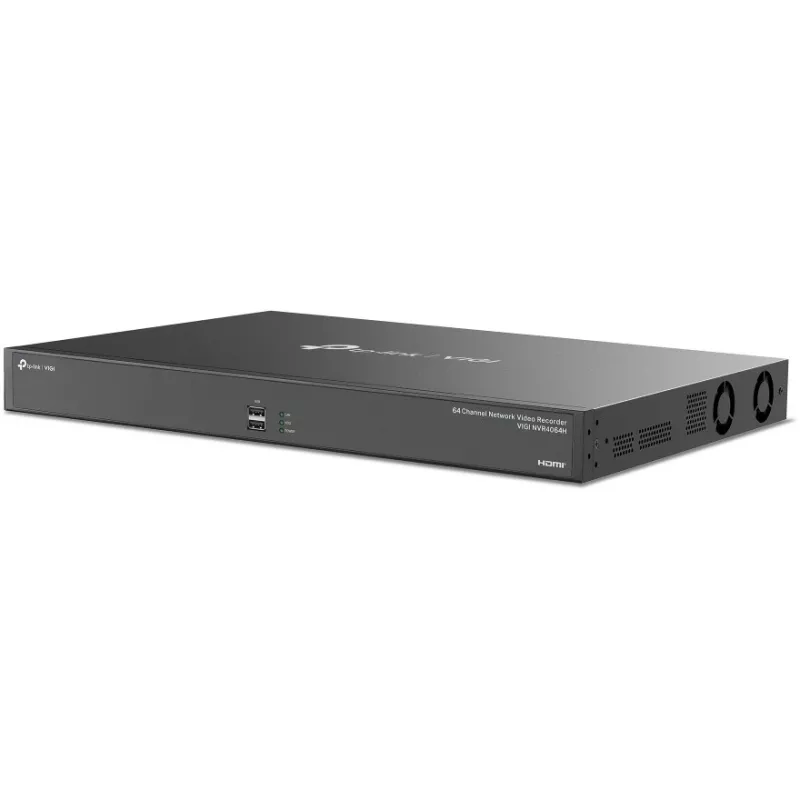 Tinklinis vaizdo registratorius TP-Link VIGI 64 kanalų NVR, 64ch įvestis, 4K 3840×2160, 16ch atkūrimas, SATA HDD, 64 TB max, 2×LAN, USB-A