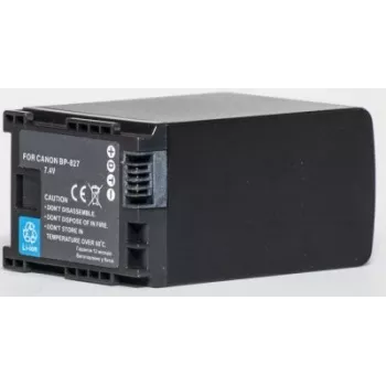 Papildoma įkraunama baterija fotoaparatui BP-827, Li‑jon 3200 mAh, suderinama su Canon BP-827