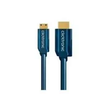 Mini-HDMI+Adapter laidas su Ethernet (HDMI A / HDMI Mini C) - 2,0 m didelės spartos adapteris HDMI į Mini-HDMI
