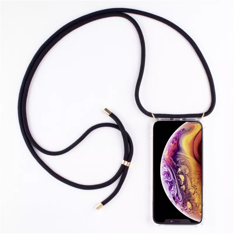 Lookabe kaklo pakabos telefono dėklas iPhone XR, auksinis/juodas