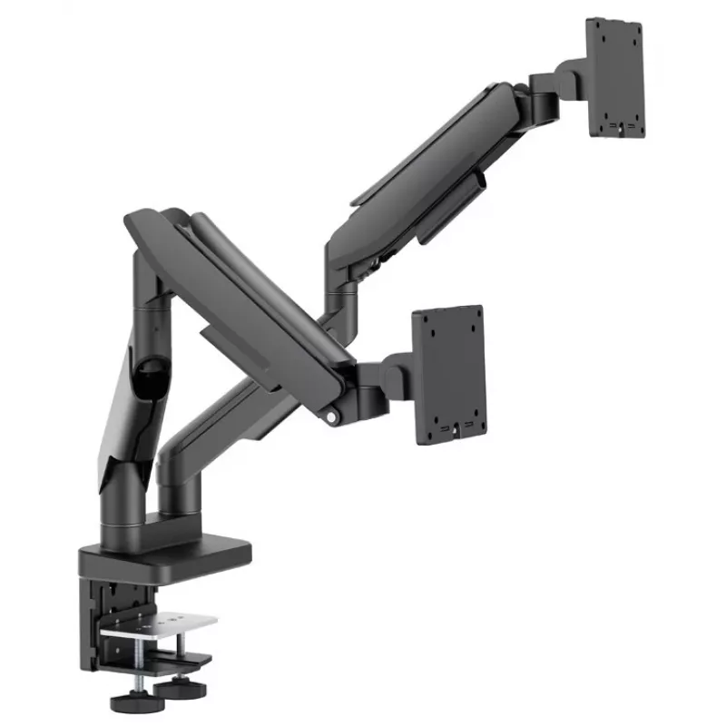 Dvigubas monitoriaus laikiklis LC-Power LC-EQ-A34B-D 34 col. juodas, spaustuvas, 40 kg